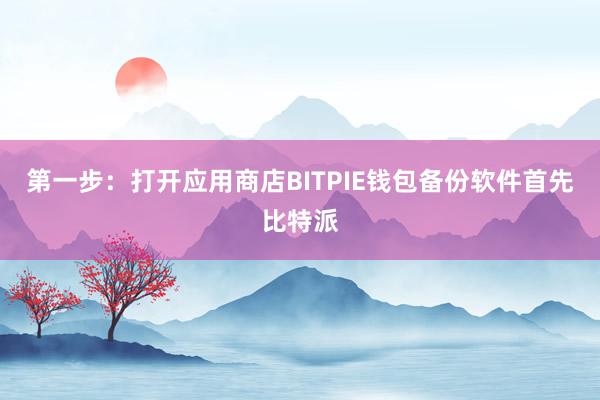 第一步：打开应用商店BITPIE钱包备份软件首先比特派