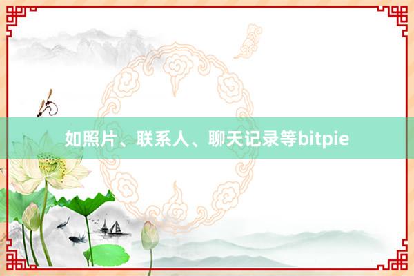 如照片、联系人、聊天记录等bitpie