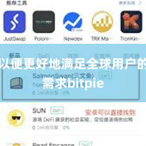 以便更好地满足全球用户的需求bitpie