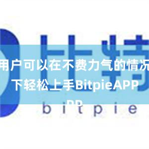 用户可以在不费力气的情况下轻松上手BitpieAPP